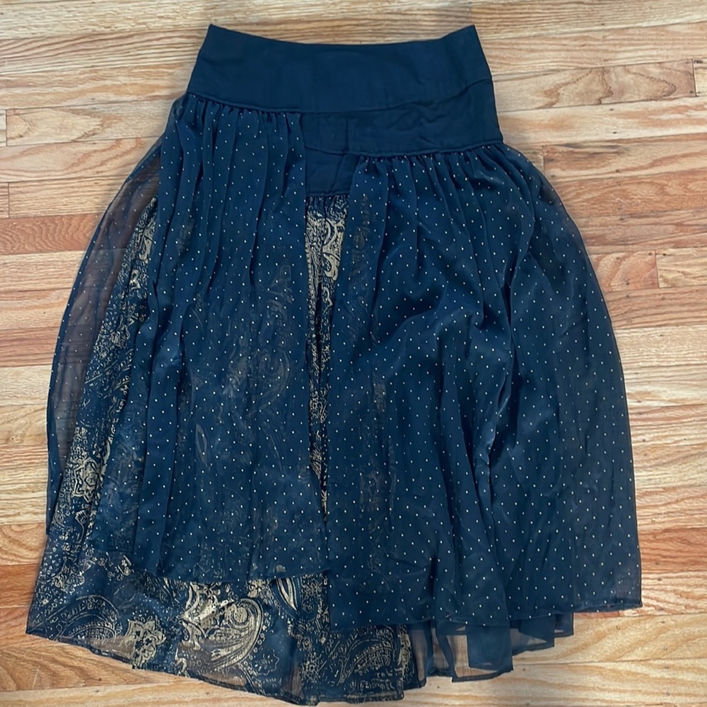 NWT Free People Kristal Ruffle Dot Skirt